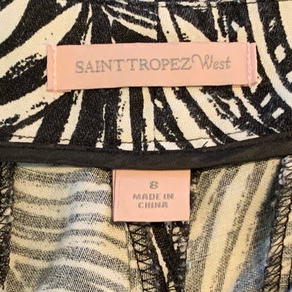 SAINT TROPEZ WEST I Linen Blend 3” Palm Print Shorts - Picture 6 of 7
